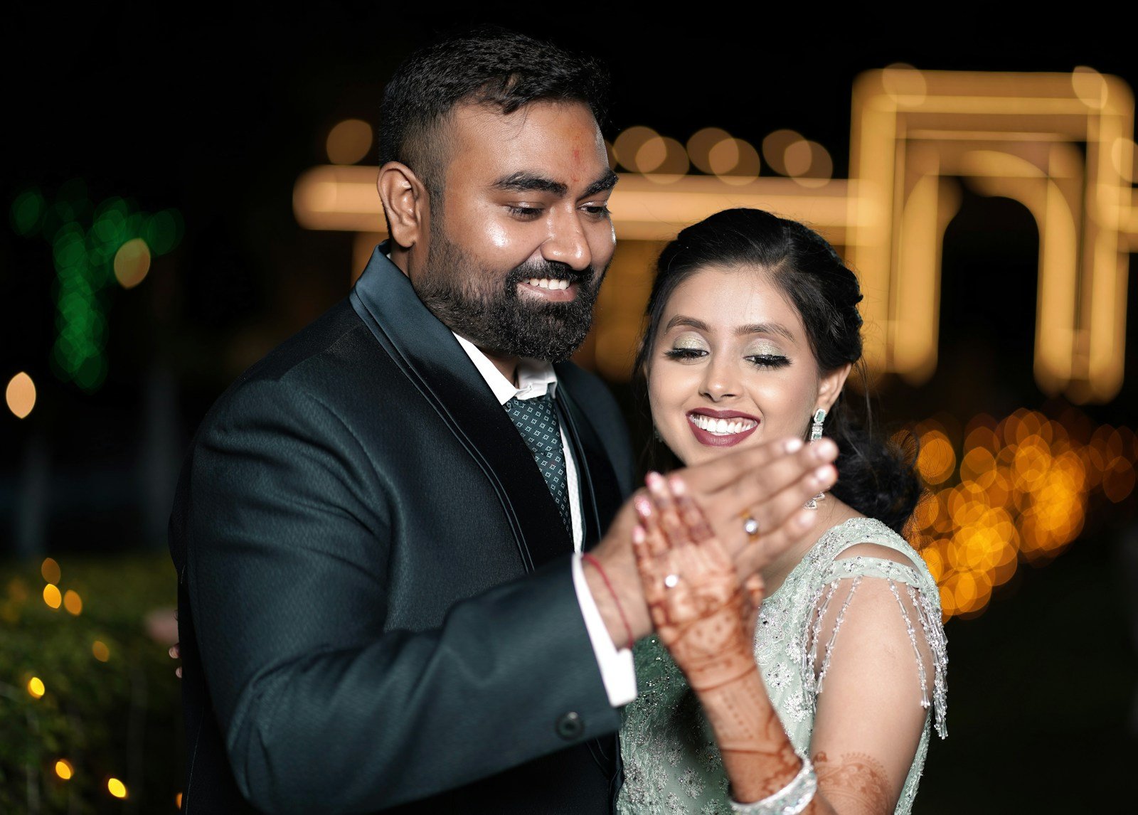 Wedding guests enjoying the celebration